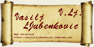 Vasilj LJubenković vizit kartica